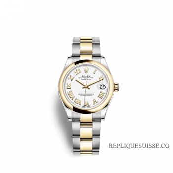 Rolex Datejust 31 Oystersteel or jaune 18 ct M278243-0001 cadran blanc