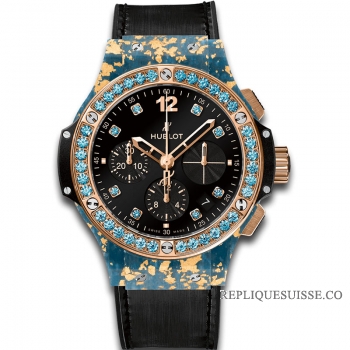 Hublot Big Bang Or Linen Or bleu 341.XL.1280.NR.1207