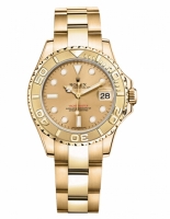 Rolex Yacht-Master Or jaune Champagne cadran Dames 169628 CH