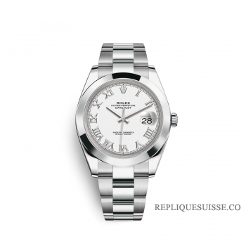 Rolex Datejust 41 Oystersteel M126300-0015 cadran blanc