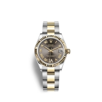 Rolex Datejust 31 Oystersteel or jaune 18 ct M278273-0017 Gris fonce sertie de diamants Cadran