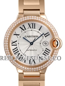 Cartier Ballon Bleu Diamant 18K Rose Or WE9008Z3 Montre Réplique