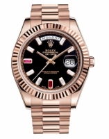 Réplique Rolex Day Date II President Pink or noir cadran 218235 BKDRP Mon 218235 BKDRP