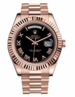 Réplique Rolex Day Date II President Pink or noir cadran 218235 BKRP Mont 218235 BKRP