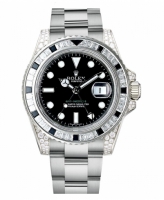 Réplique Rolex GMT Master II en or blanc cadran noir 116759 SA