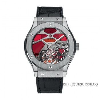 Hublot Classic Fusion Tourbillon Titanium rouge Vitrail 502.NX.0001.LR