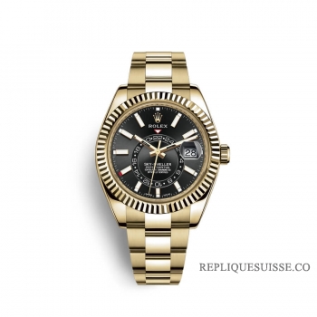 Rolex Sky-Dweller or jaune 18 ct M326938-0004 cadran noir