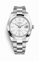 Copie Montre Rolex Datejust 41 Oystersteel 126300 cadran blanc m126300-0005