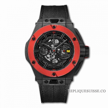 Copie Montre Hublot Big Bang Ferrari Chronographe Unico Carbone Rouge Ceramique 45mm 402.QF.0110.WR