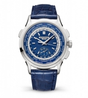 Patek Philippe Complications a cadran bleu automatique en or blanc 18K 5930G-001 Montres Copie