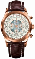 Breitling Transocean Chronographe Unitime brun Strap avec Deploy Montre Réplique