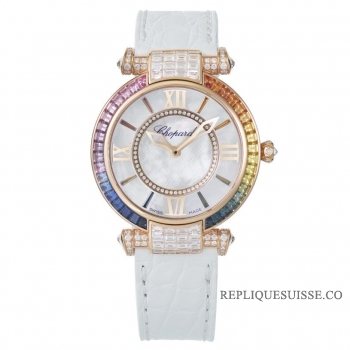 Réplique Chopard Imperiale Joaillerie Arc-en-ciel 36mm 384242-5021