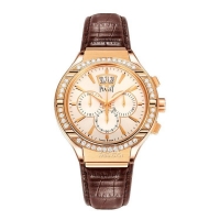 Piaget Polo Chronographe Cadran Argente Or Rose 18K Diamant Hommes