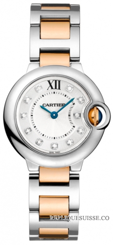 Cartier Ballon Bleu Diamants Marks Dames WE902030 Montre Réplique