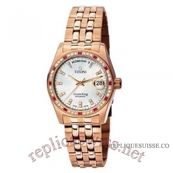 Titoni Cosmo King Hommes 787RG-DBR-309 Montre Réplique