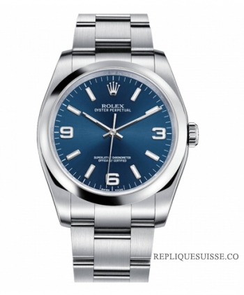 Rolex Oyster Perpetual No Date Acier inoxydable Bleu cadran 116000 BLAIO