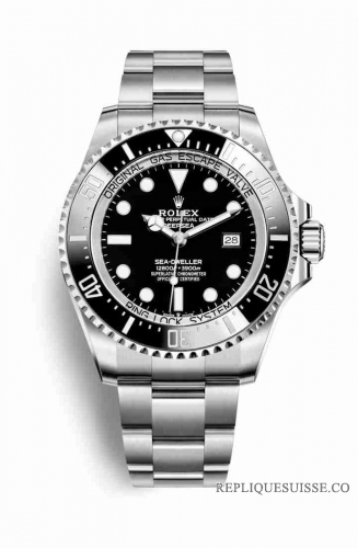 Copie Montre Rolex Deepsea Oystersteel 126660 Cadran Noir m126660-0001