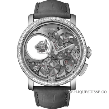 Réplique Cartier Rotonde de Cartier Repetition Minutes Mysterieux Double Tourbillon