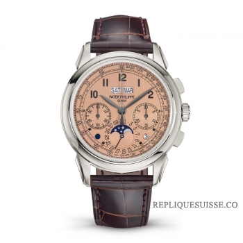 Patek Philippe Chronographe a quantieme perpetuel avec cadran a saumon 5270P-001 Montres Copie