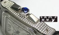 Cartier Santos 100 XL Chronographe Diamant WM500651 Montre Réplique