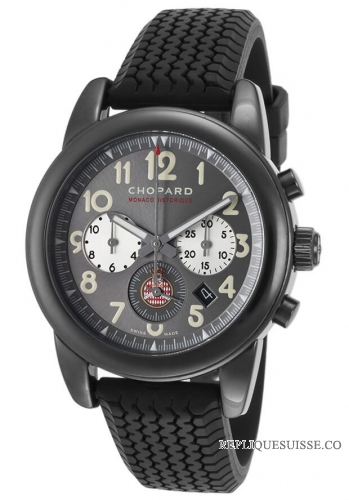 Chopard Grand Prix De Monaco Historique Gris Dial Rubber Sports Montre 168472-3001