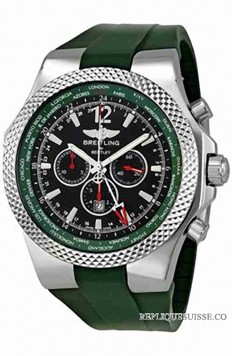 Breitling Bentley GMT Green Dial Chronographe Inoxydable acier Montre Réplique