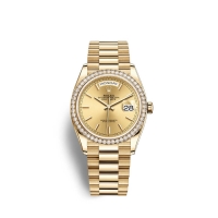 Rolex Day-Date 36 Or jaune 18 ct M128348RBR-0026 Cadran couleur champagne