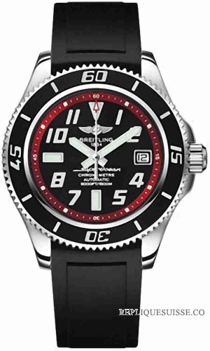 Breitling Superocean 42 Inoxydable acier Diver Pro II noir Montre Réplique