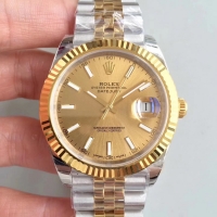 Réplique Rolex Datejust 126333 Champagne Dial acier et Or jaune 18 K Jubileo