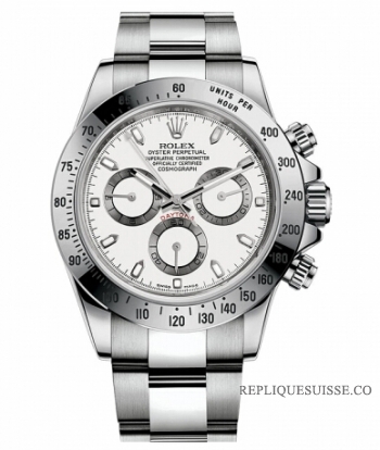 Réplique Cadran Rolex Daytona en acier blanc 116520