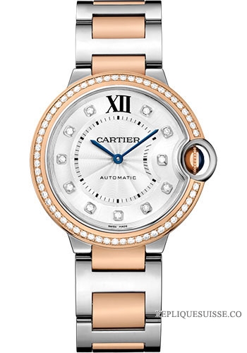 Cartier Ballon Bleu 36mm Acier Et Or Rose W3BB0004 Montres Copie