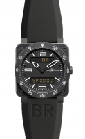 Bell & Ross BR 03 TYPE AVIATION CARBON Quartz 42mm des hommes Montre Réplique