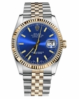 Réplique Rolex Datejust 36mm acier et Jaune or bleu Dial 116233 BLSJ