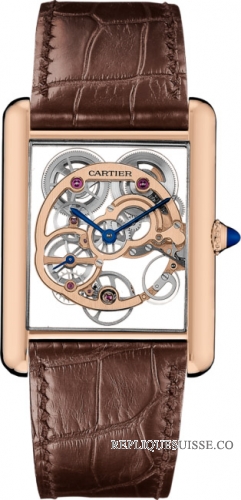 Cartier Tank Louis Squelette Saphir montre Réplique WHTA0002