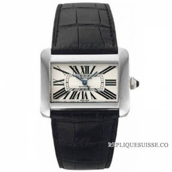 Cartier Tank Divan acier Automatique Hommes W6300755 Montre Réplique