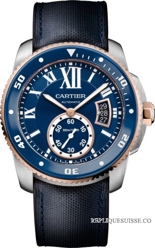 Calibre de Cartier Plongeur Bleu montre Réplique W2CA0008