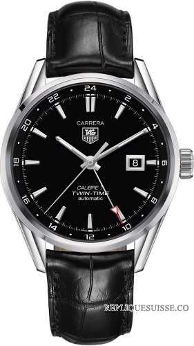 TAG Heuer Carrera Calibre 7 Twin-Time Automatique 41 mm WAR2010.FC6266 Montre Réplique