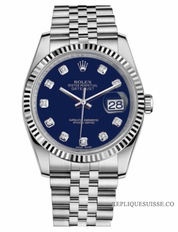 Réplique Rolex Datejust 36mm Blue Steel Dial Jubile Bracelet 116234 BLDJ