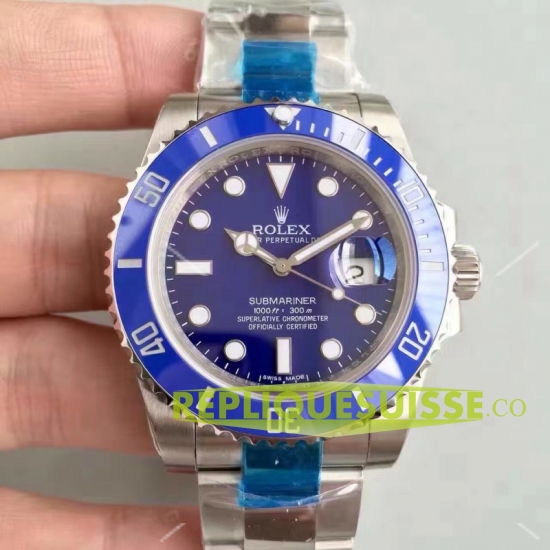 Réplique Rolex Submariner Date bleu Bezel et Dial 116619LB - Cliquez sur l'image pour la fermer