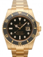 Réplique Rolex Submariner Date Jaune or noir Dial 116618LN