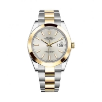 Réplique Rolex Datejust 126303 41mm plata Dial acier et 18K Or jaune Oyster Montre