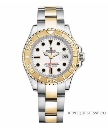 Rolex Yacht Master Acier inoxydable et blanc Or blanc cadran 169623