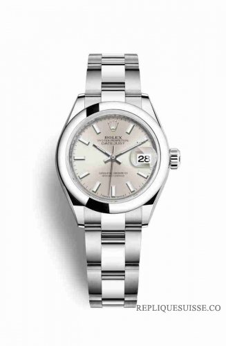 Copie Montre Rolex Datejust 28 Oystersteel Argent Cadran m279160-0006