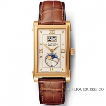 A. Lange & Sohne Cabaret Moonphase Mens Mechanical in Yellow Gold 118.021 Montre Réplique