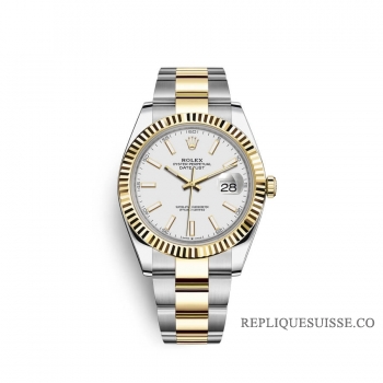 Rolex Datejust 41 Oystersteel or jaune 18 ct M126333-0015 cadran blanc