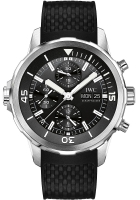 IWC Aquatimer Chronographe Noir Dial Noir Caoutchouc hommes Montre Réplique