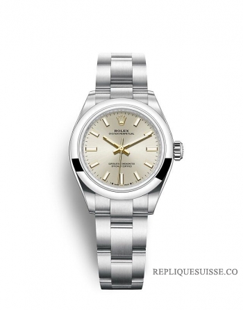 Rolex Oyster Perpetual 28 cadran argent