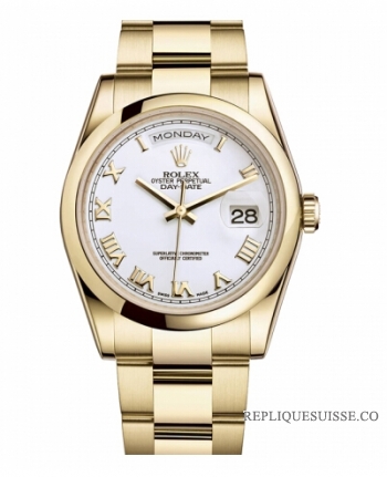 Rolex Day Date Or jaune blanc cadran 118208 WRO