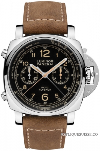 Copie Montre Panerai Luminor 1950 PCYC 3 Jours Chrono Flyback Automatique Acciaio 44mm PAM00653