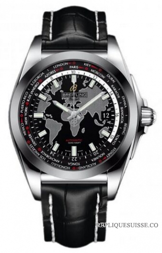 Copie Montre Breitling Galactic Unitime Acier inoxydable WB3510U4/BD94/743P/A20BA.1